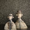 Ceramic Steam Punks Statement Rom Decor Bust