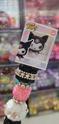 Image 1 of Kuku bitty pop bow rhinestone pen (649)