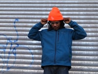 Image 1 of Blaze Orange Embroidered Recess Beanie