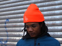 Image 2 of Blaze Orange Embroidered Recess Beanie
