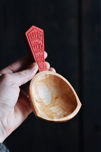 Image 4 of Hand carved willow dry goods scoop 