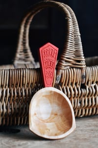 Image 2 of Hand carved willow dry goods scoop 