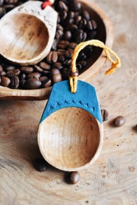 Image 1 of Hand carved sycamore caddy scoop