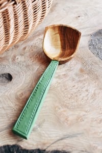 Image 2 of Large Hand carved cherry wood cooking and serving spoon