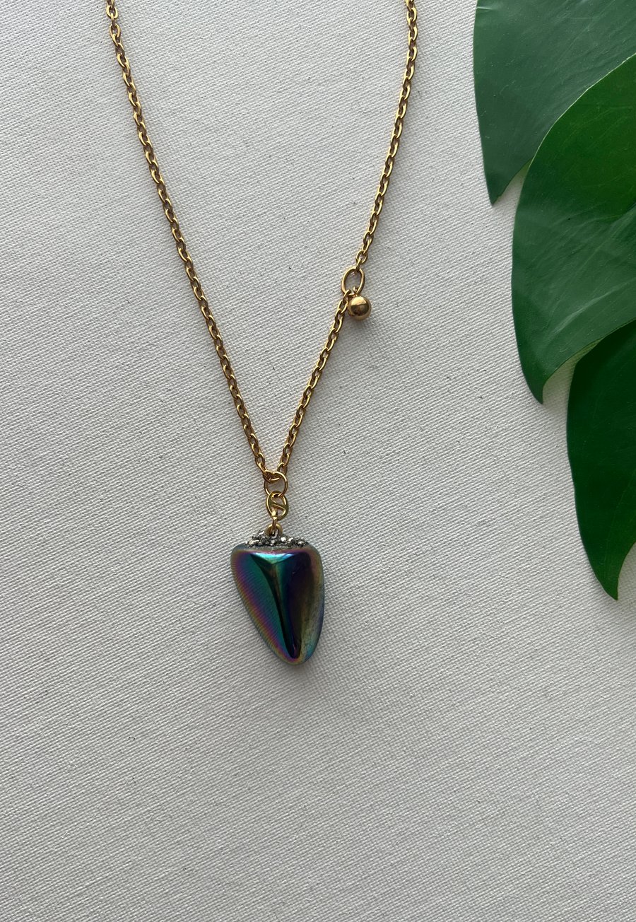 Image of MOON FOAM • Titanium Quartz Necklace