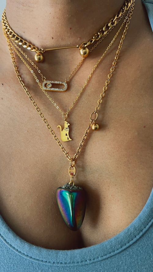 Image of MOON FOAM • Titanium Quartz Necklace