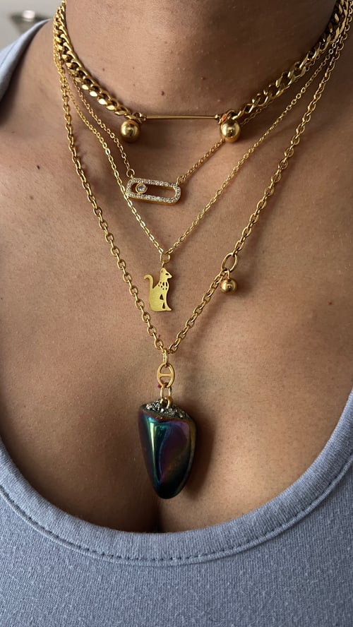 Image of MOON FOAM • Titanium Quartz Necklace
