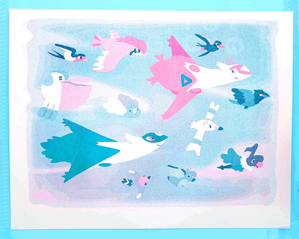 Image of Bird 'Mons Riso 8.5x11" (Free US Shipping)