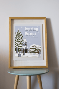 Image 3 of Spring Grove Cemetery 1930's Travel Print