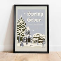 Image 2 of Spring Grove Cemetery 1930's Travel Print