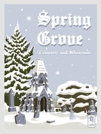 Image 1 of Spring Grove Cemetery 1930's Travel Print