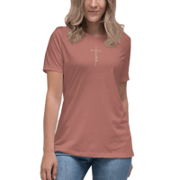 Image 1 of Embroidered Relaxed fit "Faith Cross" Tee
