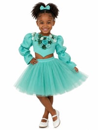 Image 1 of Flower Top & Skirt set 