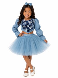 Image 3 of Flower Top & Skirt set 