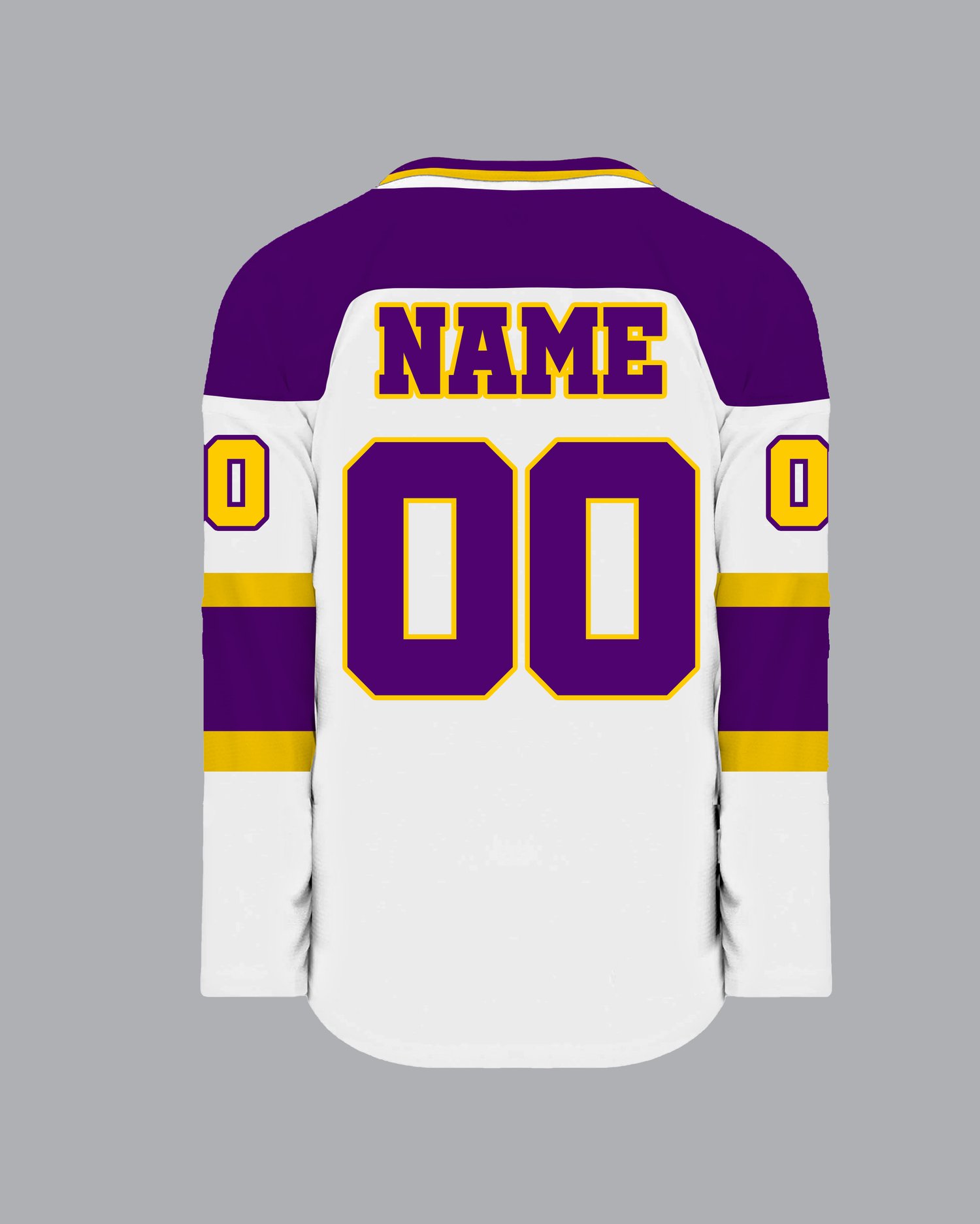 Image of Blount White Purple Hockey Jersey