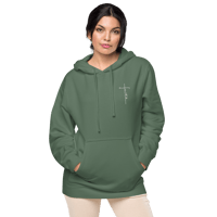 Image 2 of Womens pigment-dyed "Faith Cross" Hoodie