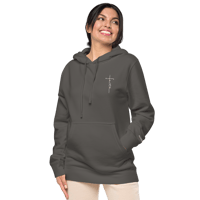 Image 3 of Womens pigment-dyed "Faith Cross" Hoodie