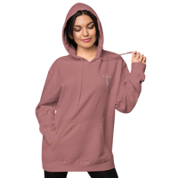 Image 1 of Womens pigment-dyed "Faith Cross" Hoodie