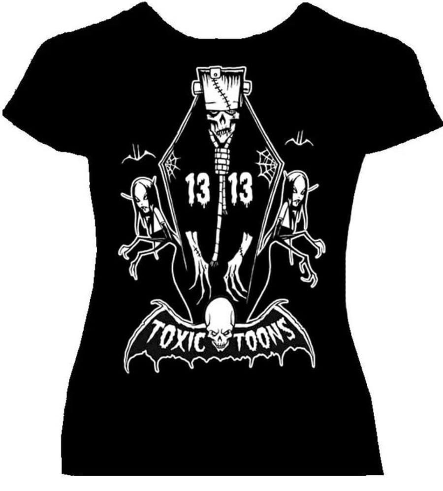 Image of  Preorder TOXICTOONS GHOUL GANG - woman’s fitted babydoll  - ships June 6th