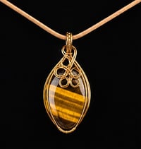 Tigers Eye Wire Wrapped Pendant