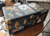 Image 2 of Vintage Travel Steamer Trunk
