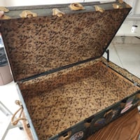 Image 4 of Vintage Travel Steamer Trunk
