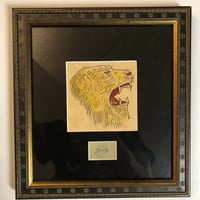 Image 1 of 1935 Hand painted Robert "Oklahoma Bob" Wilcox lion flash 