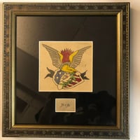 Image 1 of 1935 HAND PAINTED ROBERT "OKLAHOMA BOB" WILCOX Eagle flash 