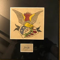 Image 2 of 1935 HAND PAINTED ROBERT "OKLAHOMA BOB" WILCOX Eagle flash 