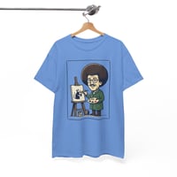 Image 3 of Artist Cartoon T‑Shirt — Happy Animator with Easel Graphic Tee "Happy Little Rat"