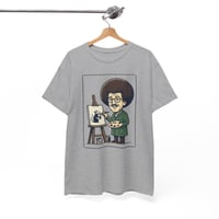 Image 6 of Artist Cartoon T‑Shirt — Happy Animator with Easel Graphic Tee "Happy Little Rat"