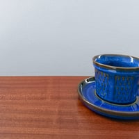 Image 2 of Søholm Granit Blue Tea Cup with Saucer