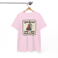 Image 5 of Retro Pinup Tee - "Black Out With Your Rack Out" Vintage Style Graphic T-Shirt