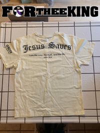 Image 2 of Holstrength - Jesus Saves T-Shirt - White - Large