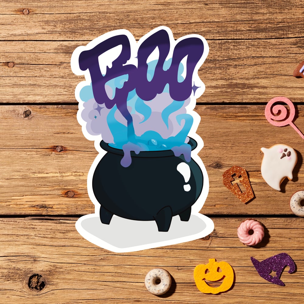 Image of Boo Cauldron Sticker