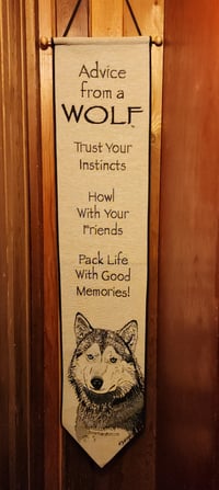 "Advice from a Wolf" Tapestry