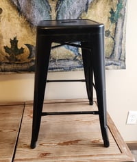 Image 2 of Black Metal Bar Stool