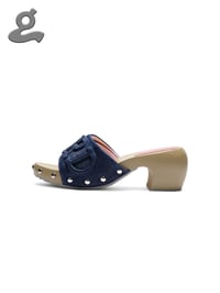 Image 2 of Denim Textured 3D Print Clogs