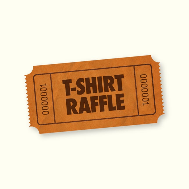 T-shirt raffle