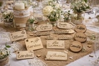 Marque-place en bois personnalisé - Gravure Laser Artisanale