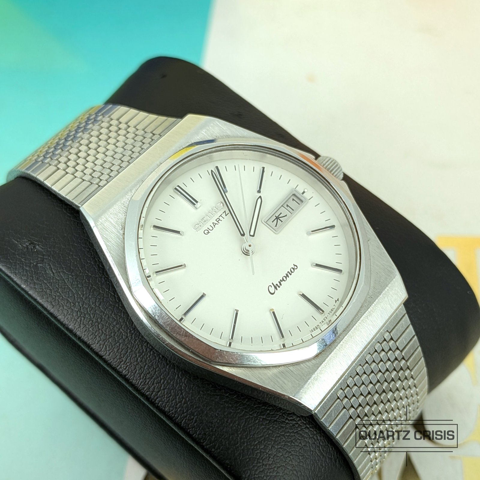 1984 Seiko Chronos Quartz Day-date Vintage Wristwatch (7433-7040