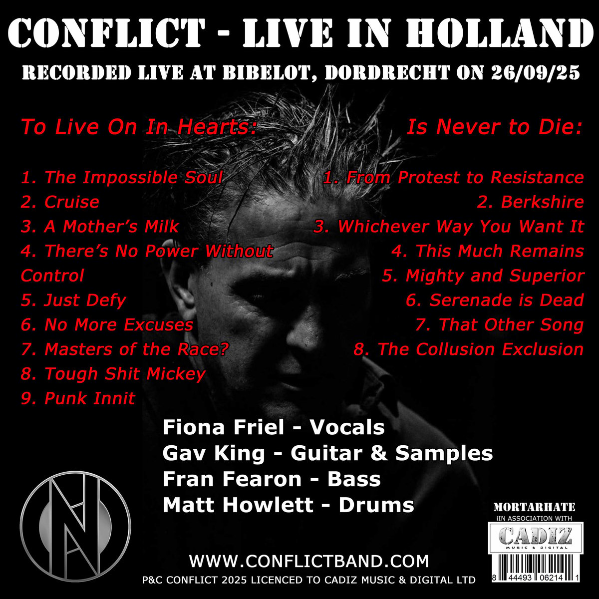 Image of CONFLICT - To Live On In Hearts - Live in Holland CD