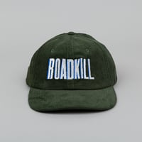 Image 1 of Dark Green Corduroy Roadkill Embroidered 5 Panel 