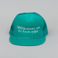 Image 1 of Skateboarding Can Go Fuck Itself Trucker Hat - Turquoise 