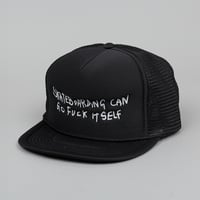 Image 2 of Skateboarding Can Go Fuck Itself Trucker Hat - Black 