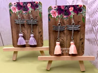 Image 2 of Whimsical Dragonfly Earrings