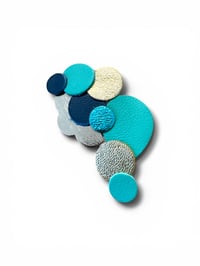 Image 1 of Copy of Broche GALET Turquoise canard