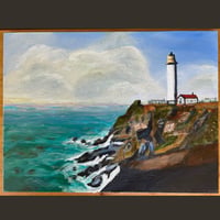 Image 1 of Lighthouse Painting w/Be Here Now Lyrics