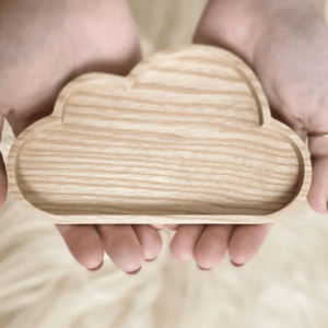 Image of SOUS TASSE BOIS fleur, nuage