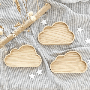 Image of SOUS TASSE BOIS fleur, nuage